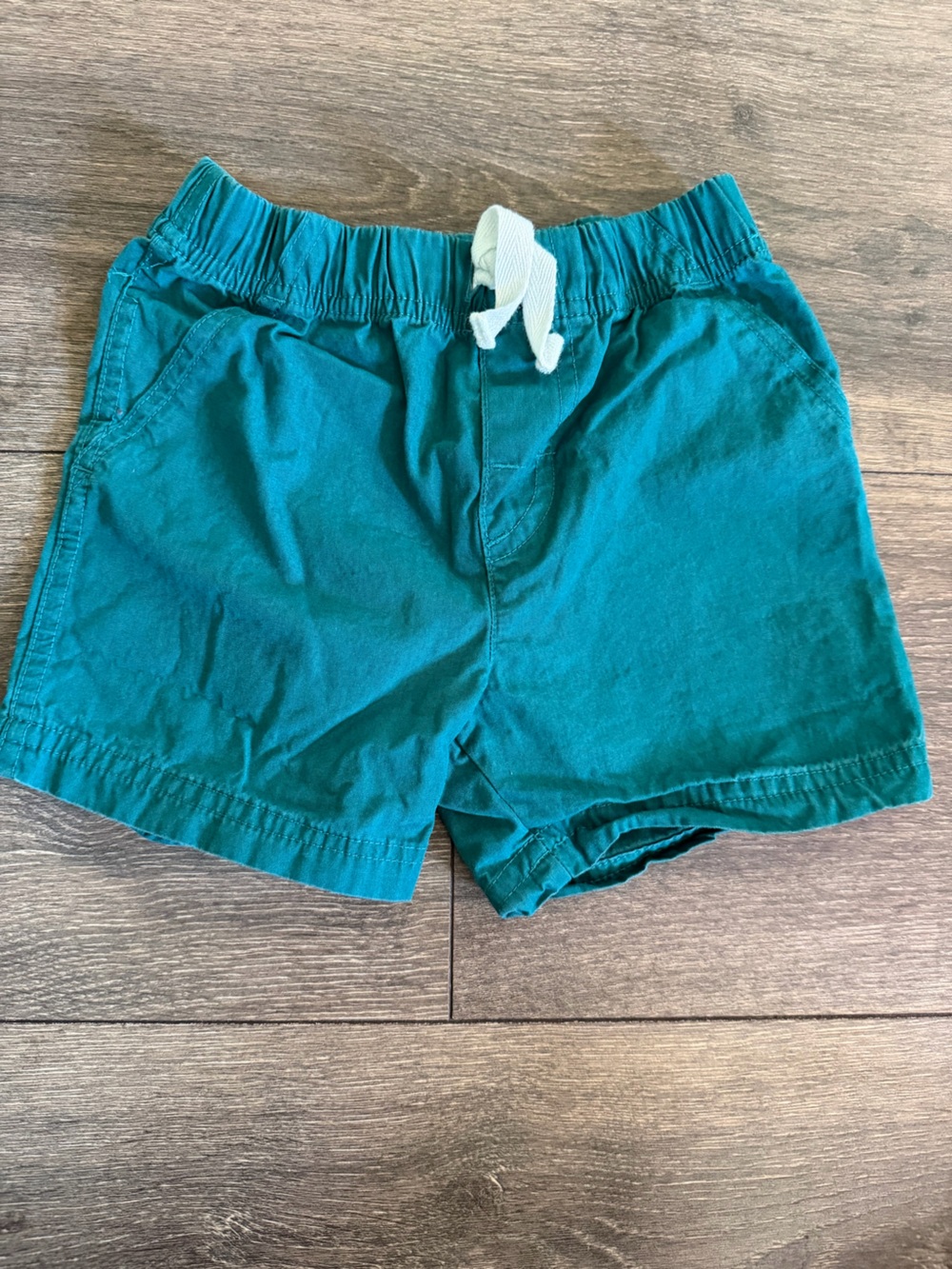 Sz 18m Carter's Teal Drawstring Elastic-Waist Shorts